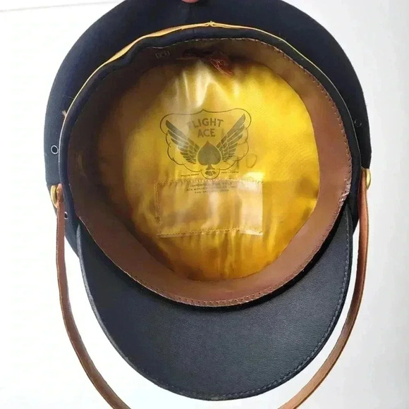 Vintage 70s Flight Ace Fur Felt Military Hat - Picture 4 of 12